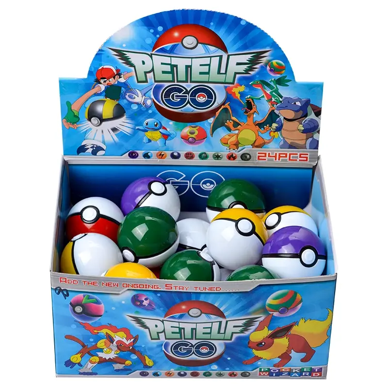 24er Set Pokebälle (ca. 5cm) Rot oder Farben gemischt