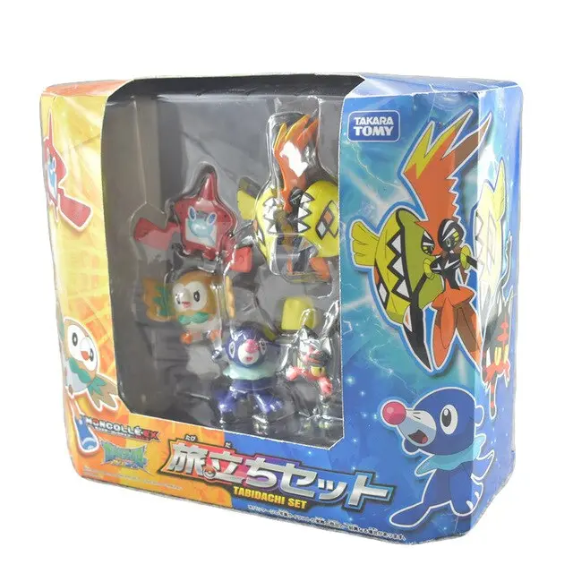 5er Set Pokemon Spielzeug Pikachu Figuren Rowlet popplio Litten Tapu Koko