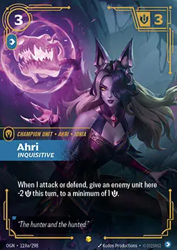 Ahri, Inquisitive (V.2) OGN-119a Showcase Excellent Englisch Foil