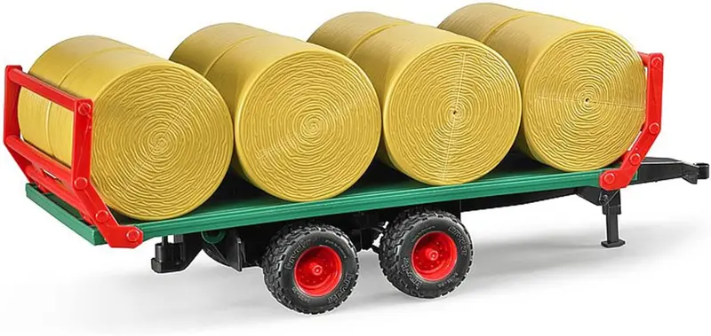 Bruder Ballentransportanhänger mit 8 Rundballen 1