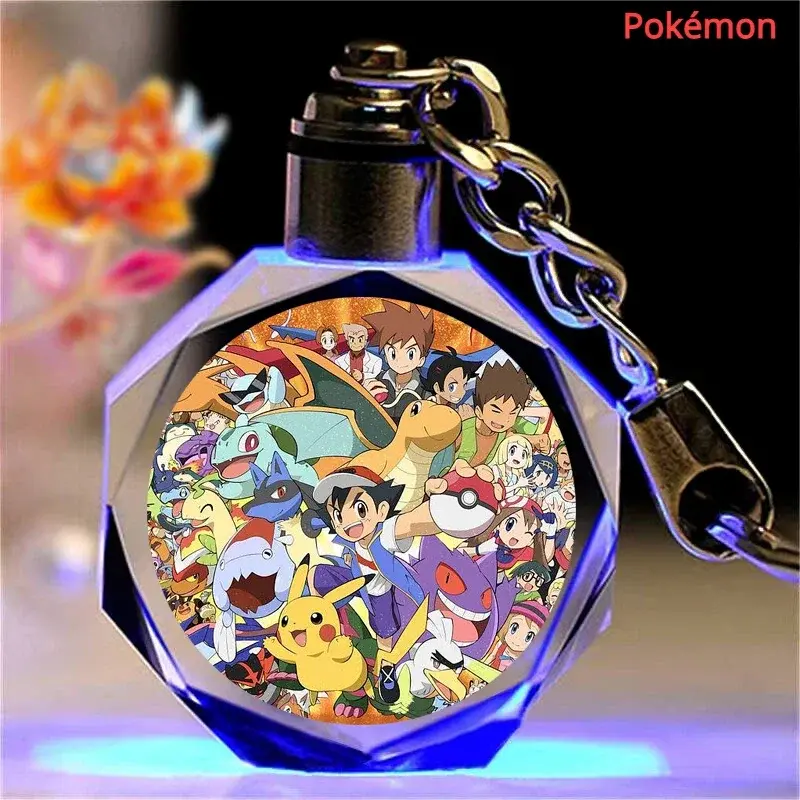 Bunte Pokémon Pikachu Kristall Keychain Anhänger