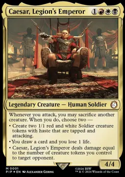 Caesar, Legion's Emperor PIP-1 Mythic Light Played Englisch Foil