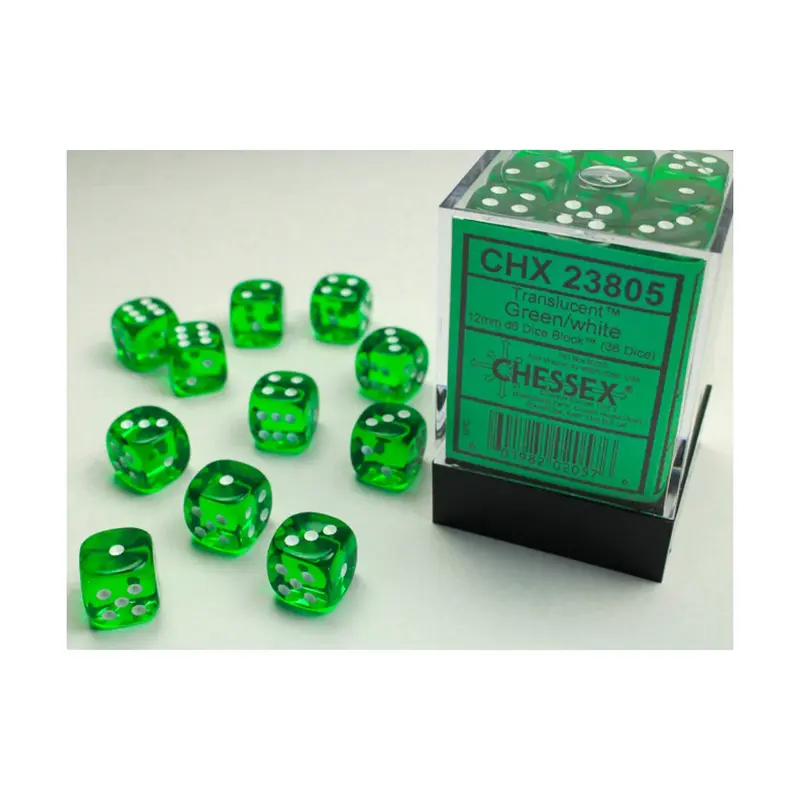 Chessex - 12mm D6 - Dice Block - Translucent