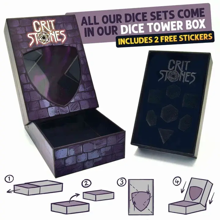 CritStones Metall RPG Dice Set