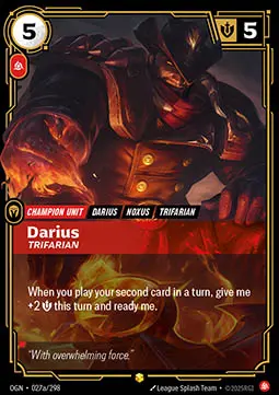 Darius, Trifarian (V.2 - Showcase) - Origins (Showcase) [OGN-027a]