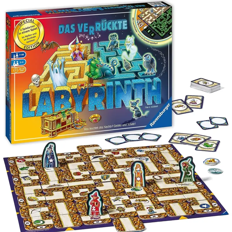 Das verrückte Labyrinth - Mit Leuchtfarbe - auch im Dunkeln spielbar! - DE