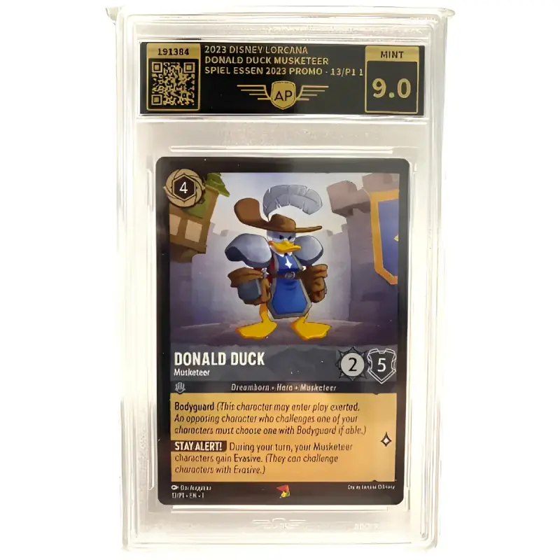 Disney Lorcana Promo Donald Duck 13/P1 🔥 | AP 9.0 Mint | Gegradete Sammlerkarte