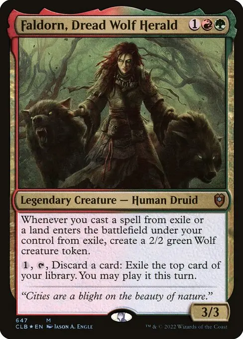 Faldorn, Dread Wolf Herald (V.1) XCLB-647 Mythic Englisch