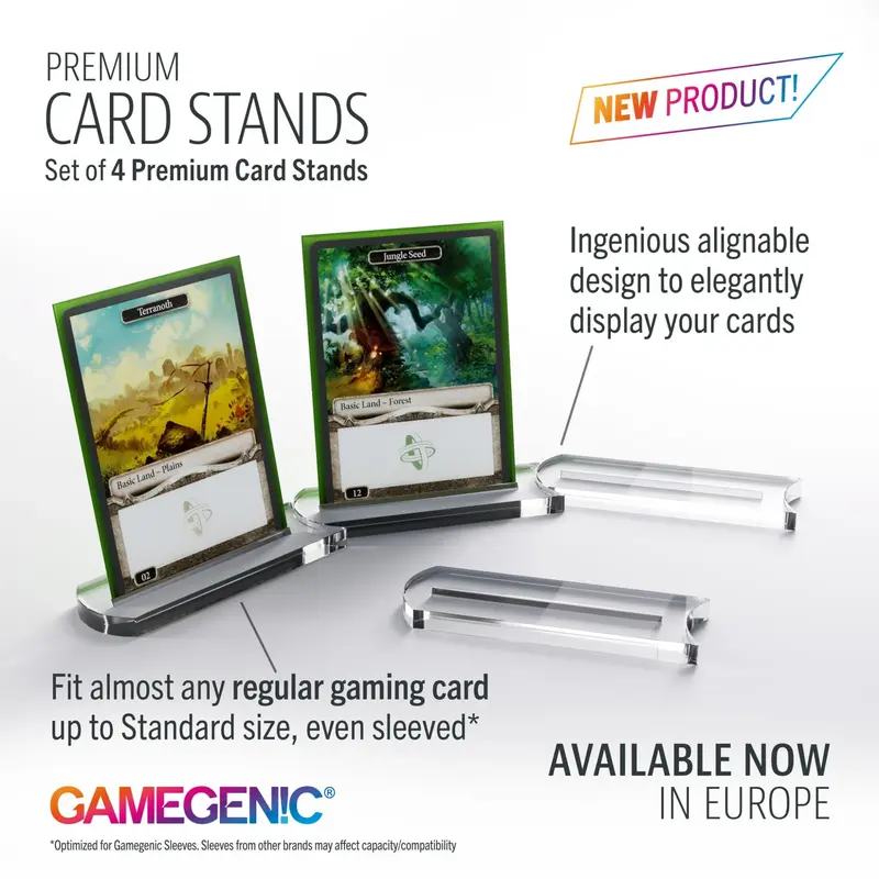Gamegenic - Premium Card Stands Set 4x Acrylic