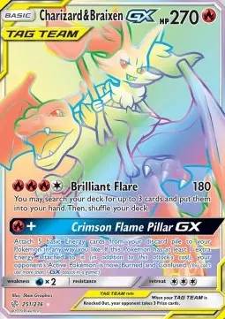 Glurak & Rutena GX CEC-251 Secret Rare Deutsch