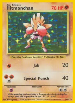 Hitmonchan BS-7 Holo Rare Französisch
