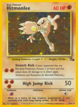 Hitmonlee FO-7 Holo Rare Englisch
