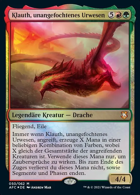 Klauth, unangefochtenes Urwesen AFC-50 Mythic Deutsch