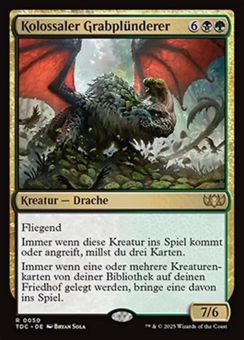 Kolossaler Grabplünderer TDC-50 Rare Deutsch