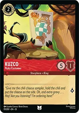 Kuzco - Picky Customer (V.1) - Attack of the Vine! (Uncommon) [13ATV-111]