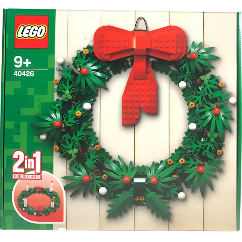 LEGO Adventskranz 2-in-1 Weihnachtskranz X-Mas 40426