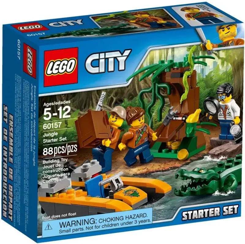 LEGO City 60157 - Dschungel-Starter-Set mit Boot