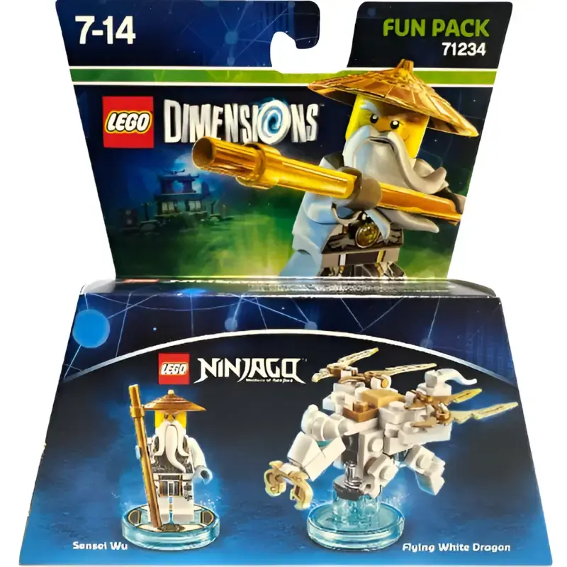 LEGO Dimensions 71234 Ninjago Fun Pack Sensei Wu + weißer Drache