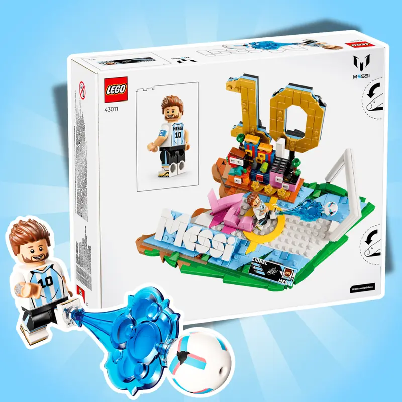 LEGO Editions Lionel Messi – Fußball-Highlights #43011 – 500 Teile mit Minifigur und Sammlerplakette