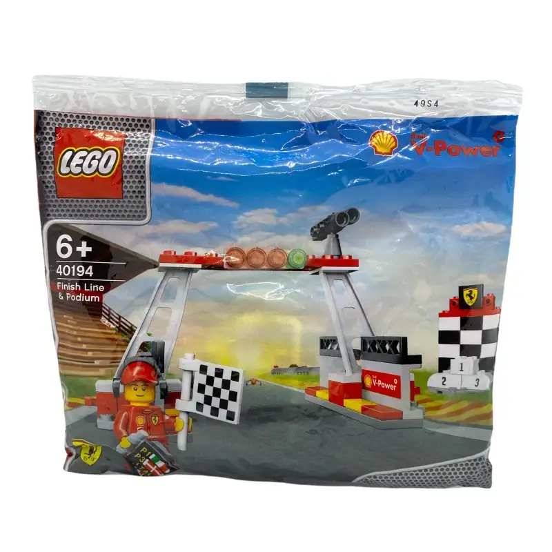 LEGO® Ferrari Shell V-Power 40194 – Finish Line & Podium Polybag | Seltenes Rennstrecken-Set NEU & OVP