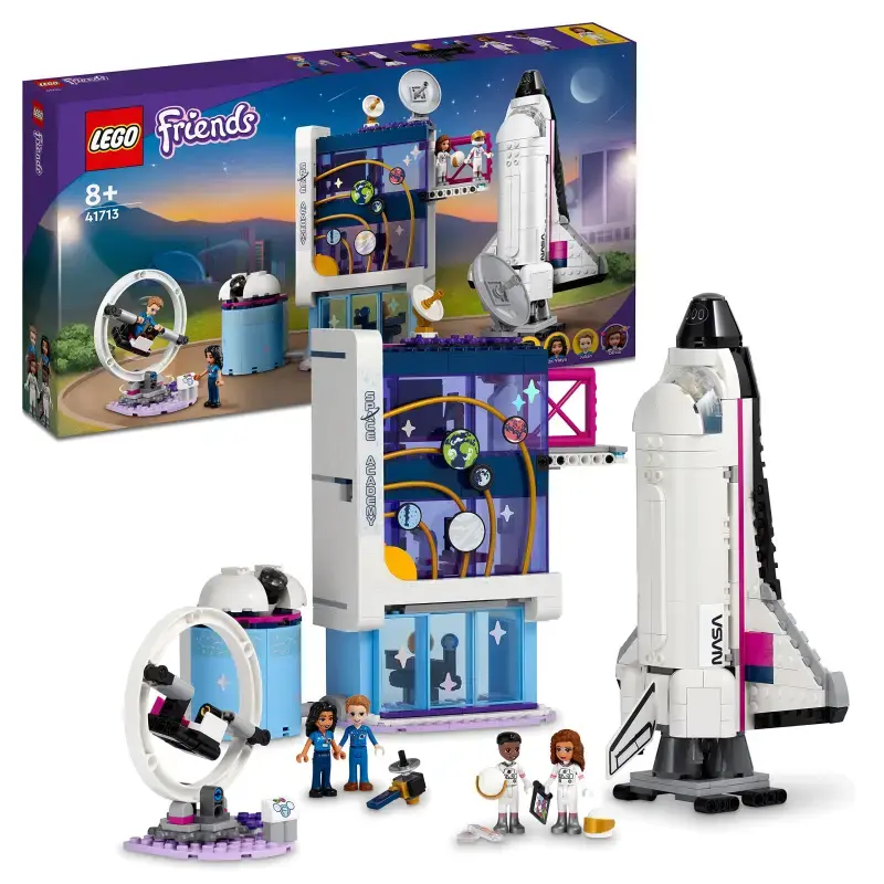 LEGO® Friends 41713 – Olivias Raumfahrt-Akademie | Space Shuttle, Astronauten-Figuren & Lernspielzeug ab 8 Jahren