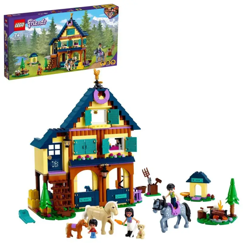 LEGO® Friends Reiterhof im Wald (41683) | Pferde-Spielset mit Figuren & Stall ab 6 Jahren
