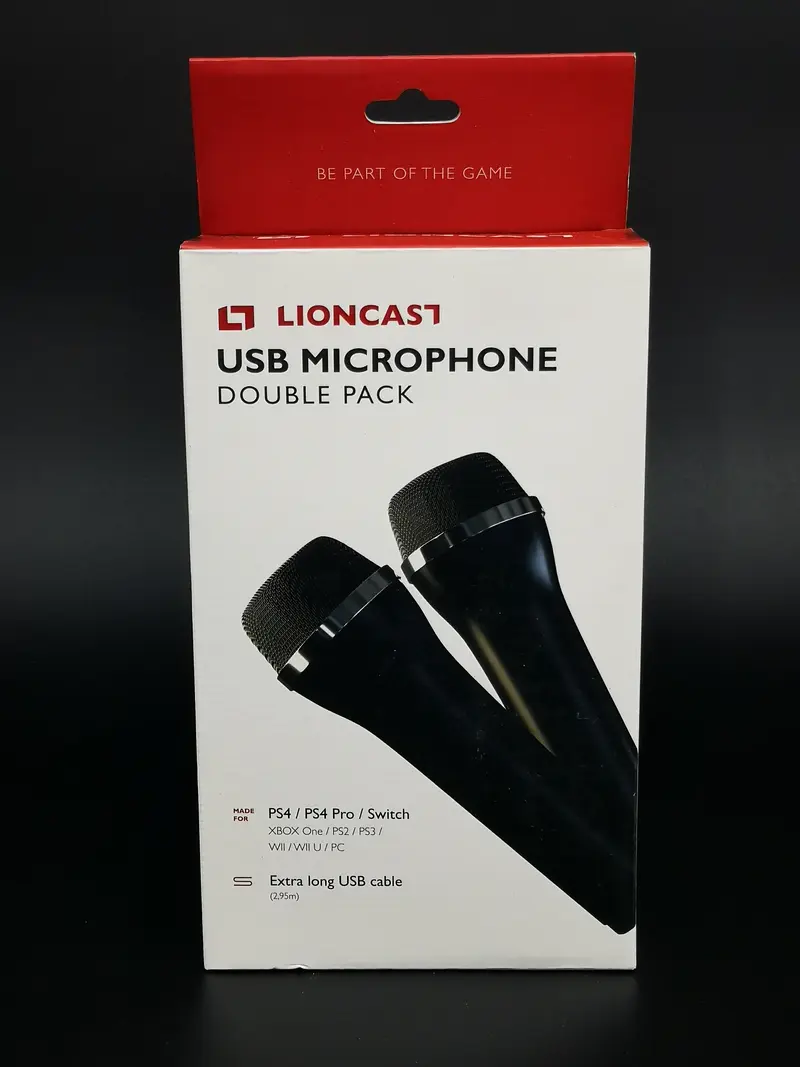 Lioncast USB Mircrophone Double Pack, 2er Set PS4 Xbox Wii PC, XL Kabel