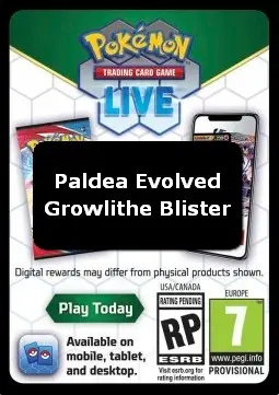 Live Code Card (Growlithe Blister) - Paldea Evolved (Online Code Card)