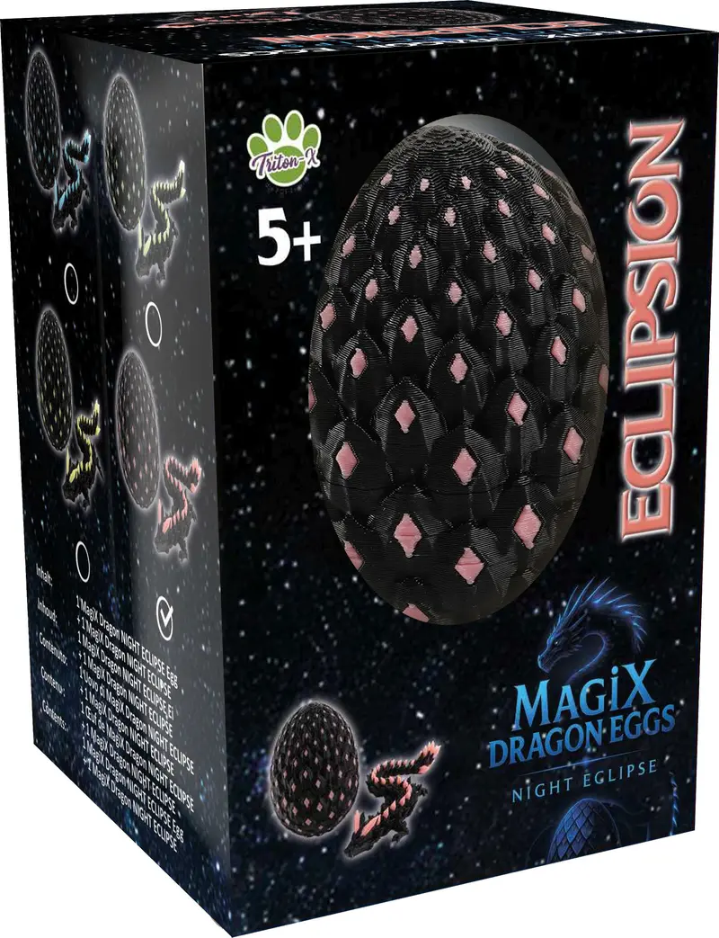 MagiX Dragon Eggs Night Eclipse – 1 Stk., Design zufällig