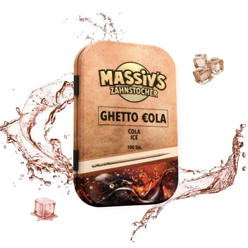 Massiv’s Zahnstocher Cola Ice – 100 Stück in Metalldose | vegan, zuckerfrei, kalorienfrei | Urban Lifestyle by Rapper Massiv & Wunder