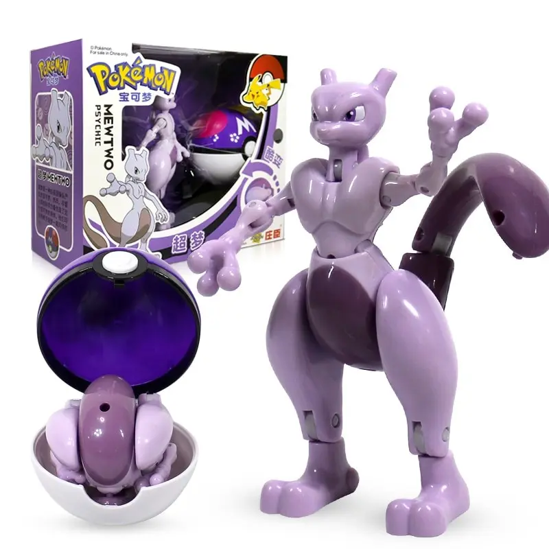 Mewtwo / Mewtu Spielzeug Figur mit Pokeball