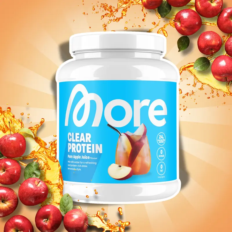MORE Protein Juice Style Pure Apple 600 g – Proteinpulver mit Apfelgeschmack