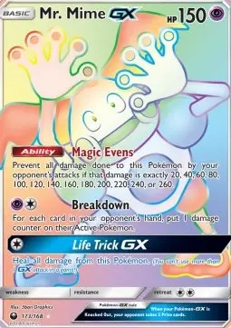 Mr. Mime GX CES-173 Secret Rare Englisch