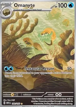 Omanyte MEW-180 Illustration Rare Englisch