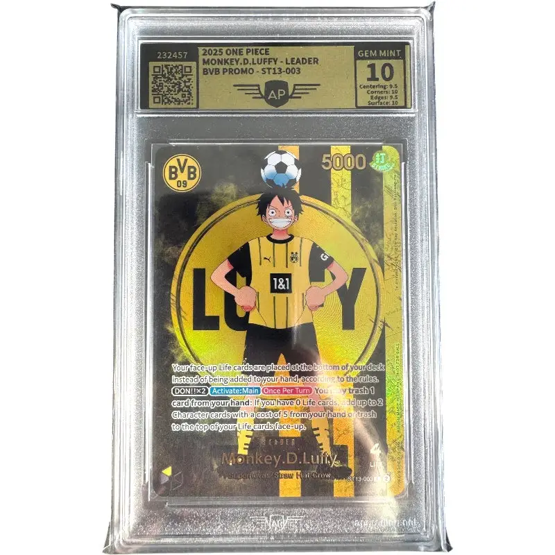 One Piece Monkey D. Luffy ST13-003 AP Graded 10 Gem Mint – BVB Borussia Dortmund Promo