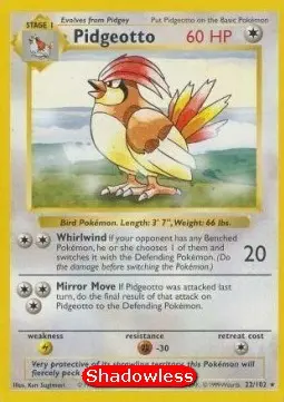 Pidgeotto BS-22 Rare Englisch