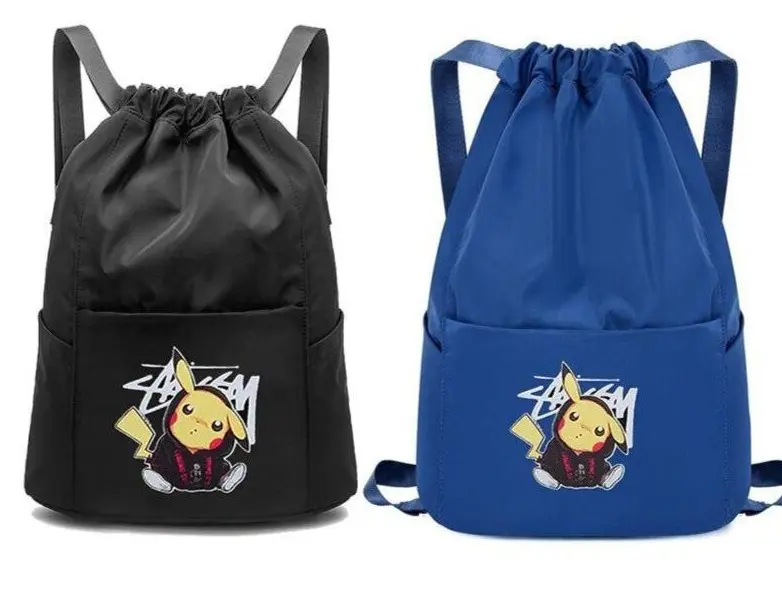 Pikachu Nylon Tasche / Beutel mit Kordelverschluß