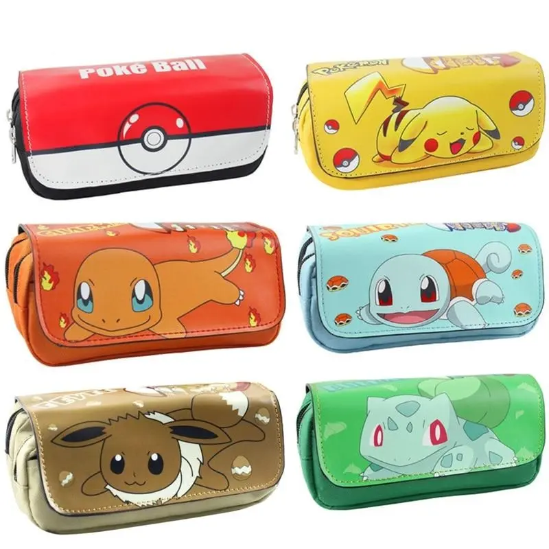 Pikachu, Pokeball, Evoli, Schiggy u. a. Federmappen