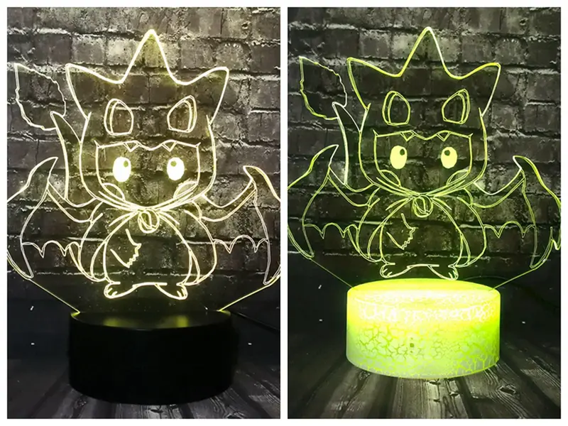Pikachu Pokemon Cosplay 3D LED Lampe mit Farbwechsel