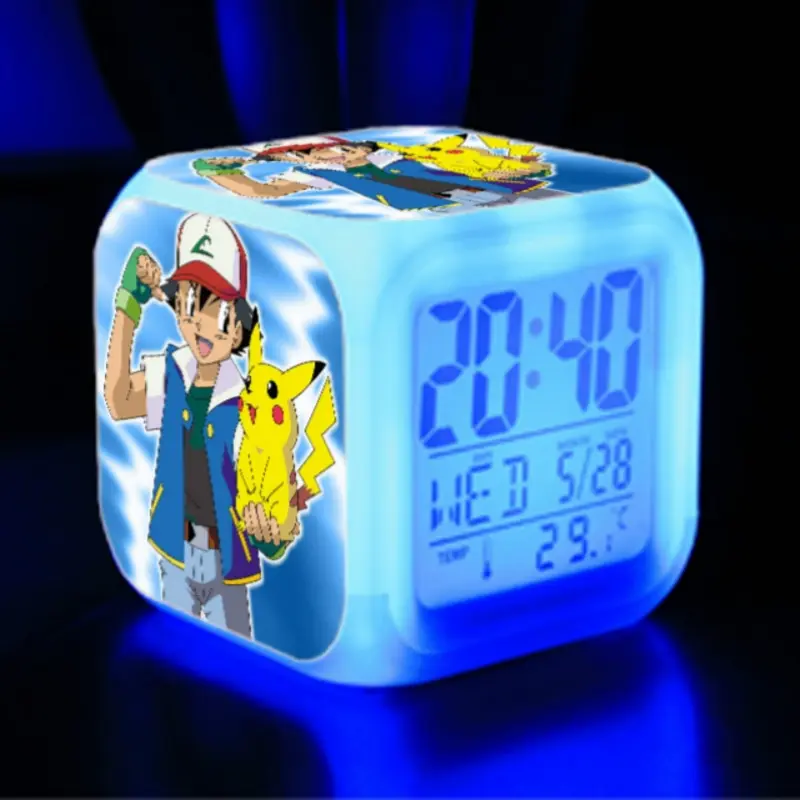 Pikachu Pokemon Digitaler Wecker mit LED Beleuchtung
