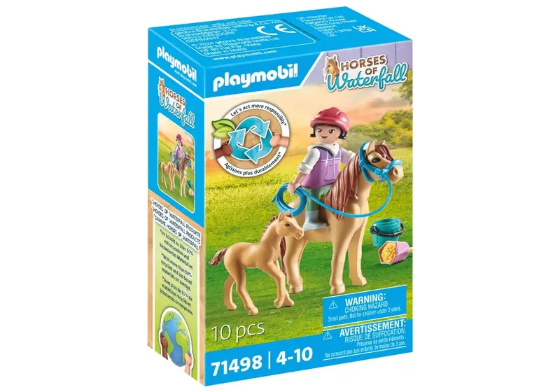 PLAYMOBIL 71498 Kind mit Pony und Fohlen - Horses of Waterfall