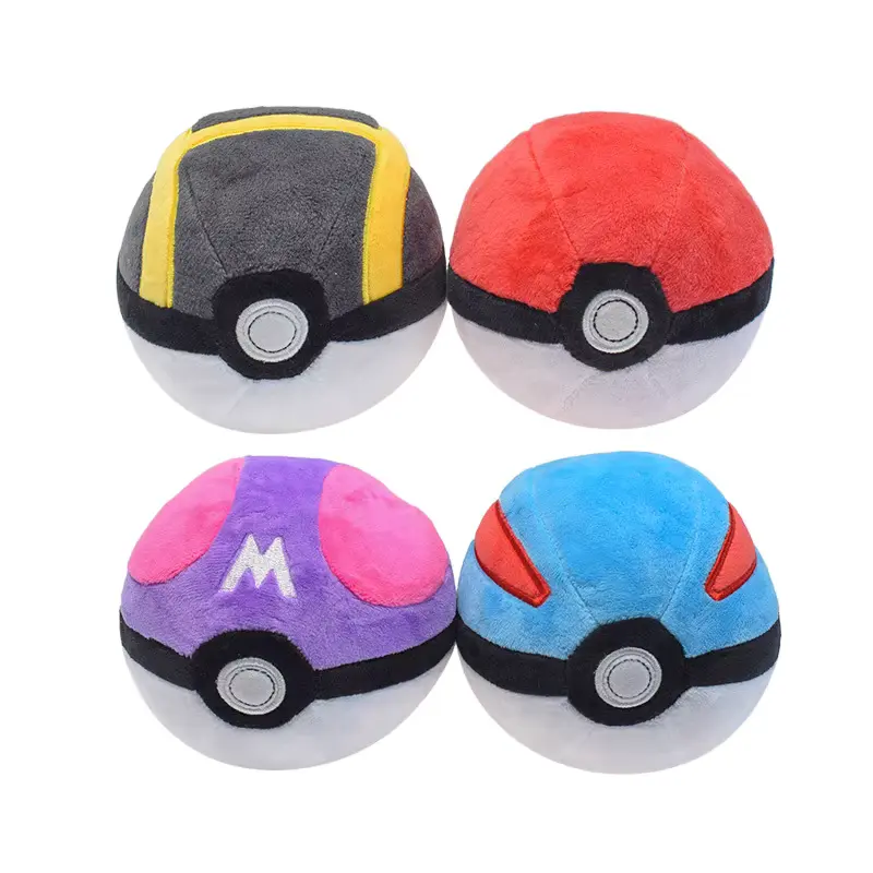 Pokeball Plüsch Masterbälle 4 Stk. im Set (ca. 12cm)