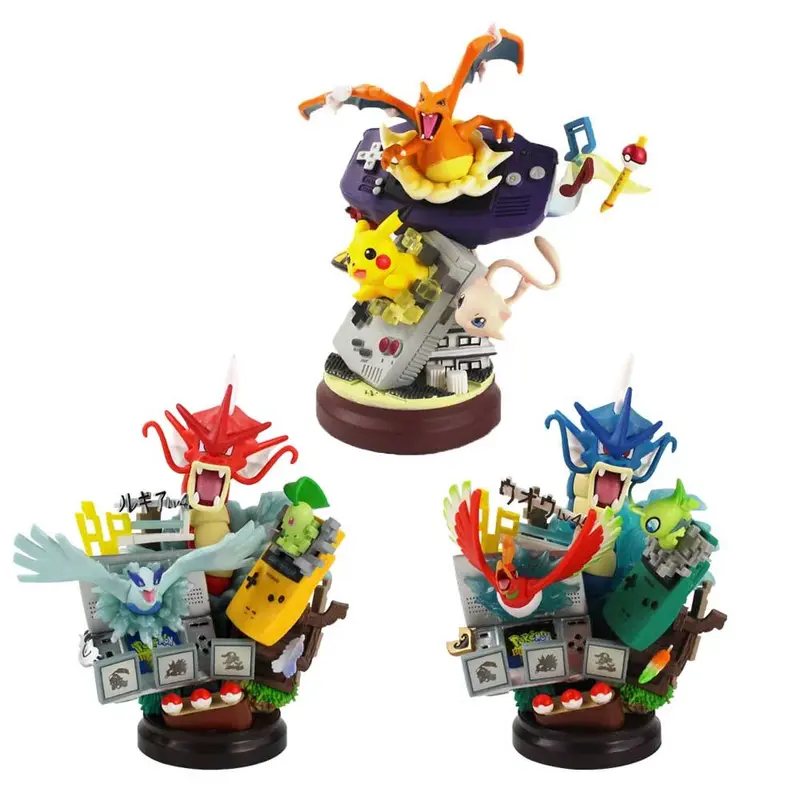 Pokemon Anime Figuren mit Garados oder Glurak Motiv