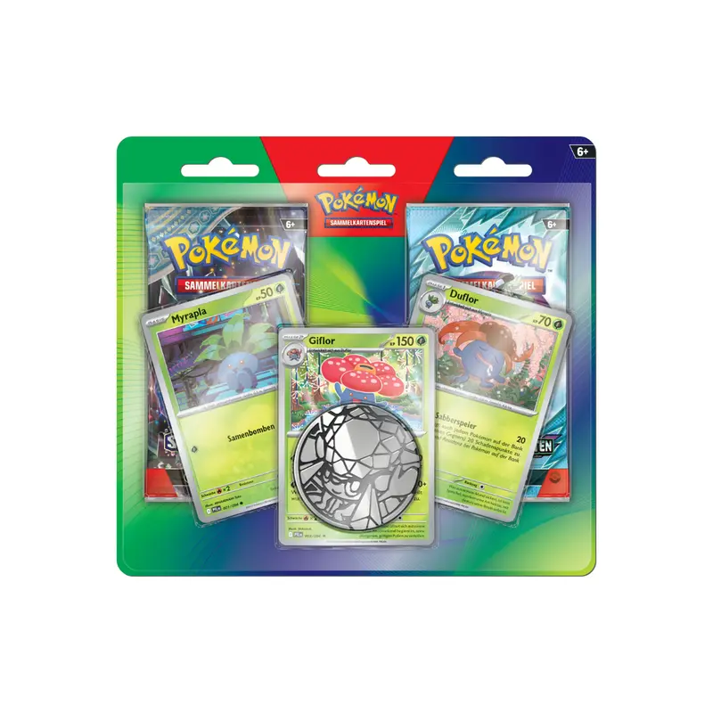 Pokémon Aufgewerteter 2er-Pack-Blister – Myrapla, Duflor & Giflor (deutsch)