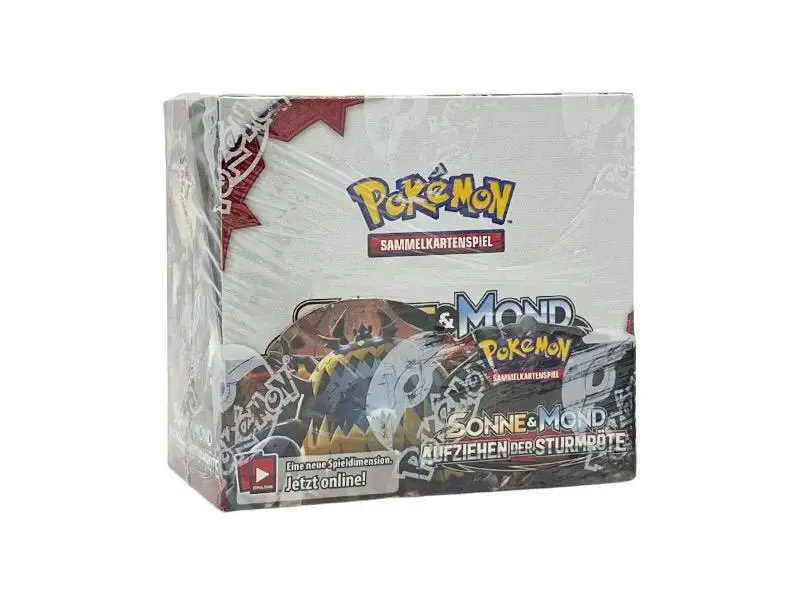 Pokémon Aufziehen der Sturmröte Booster Display - DE