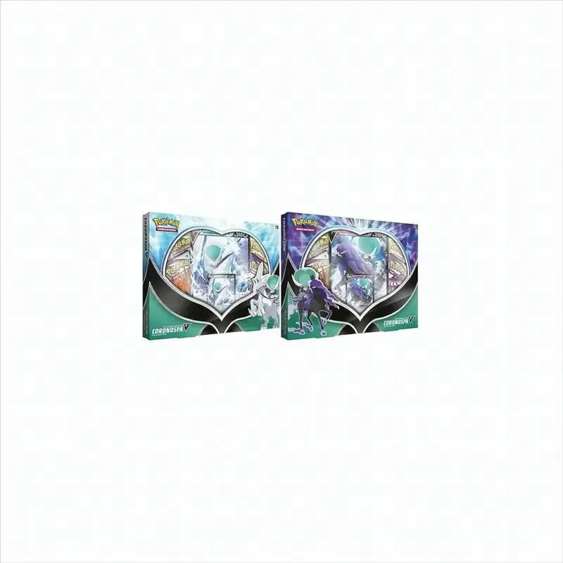Pokémon Coronospa-V Box – 1 von 2 Designs, zufällig | 4 Boosterpacks