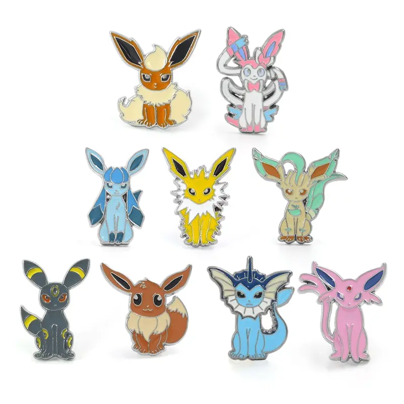 Pokemon Eevee Espeon, Jolteon, Flareon, Vaporeon, Sylveon Anstecker - Pins- Badges