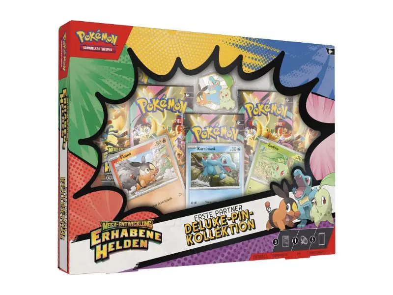 Pokemon Erhabene Helden Deluxe Pin Kollektion Box (Erste Partner) - DE