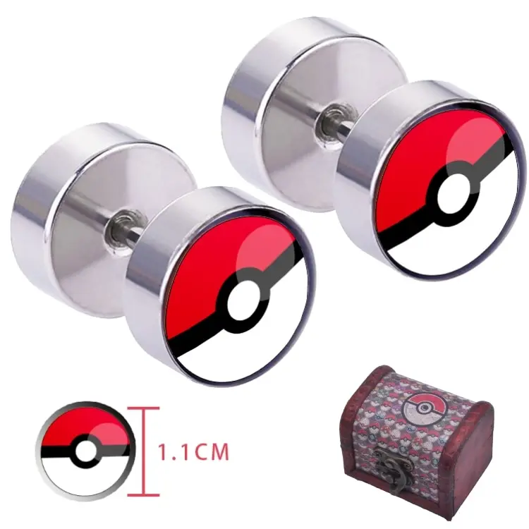 Pokemon Go Pokeball Ohrstecker - Ohrringe mit Geschenktruhe