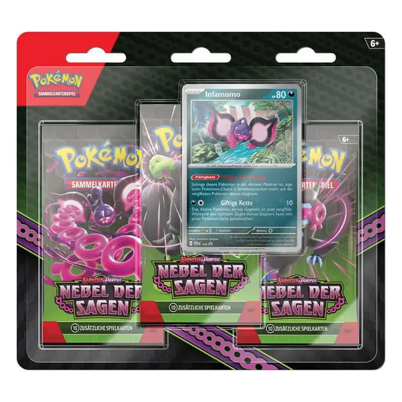Pokémon - Karmesin & Purpur - Nebel der Sagen - 3er-Boosterpack-Blister - DE